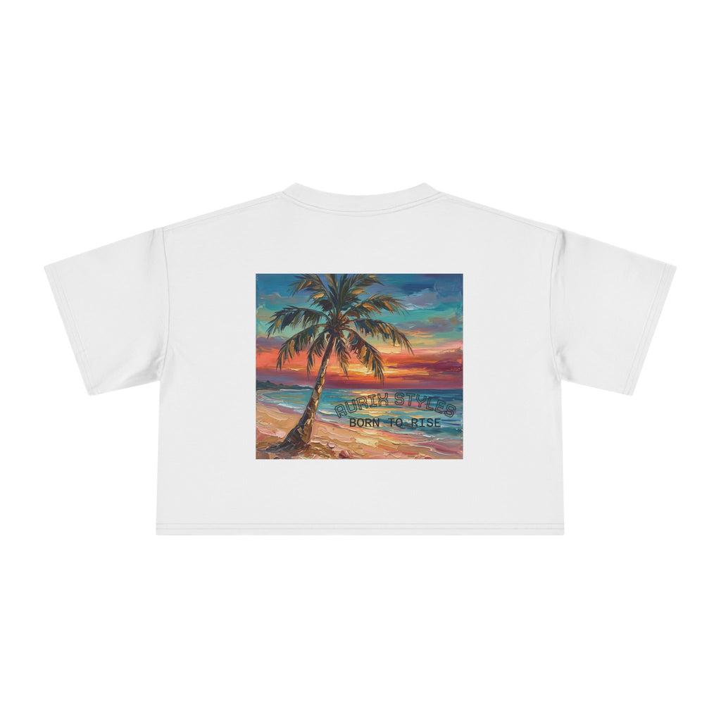 Tropical Islands- Women's Crop Tee