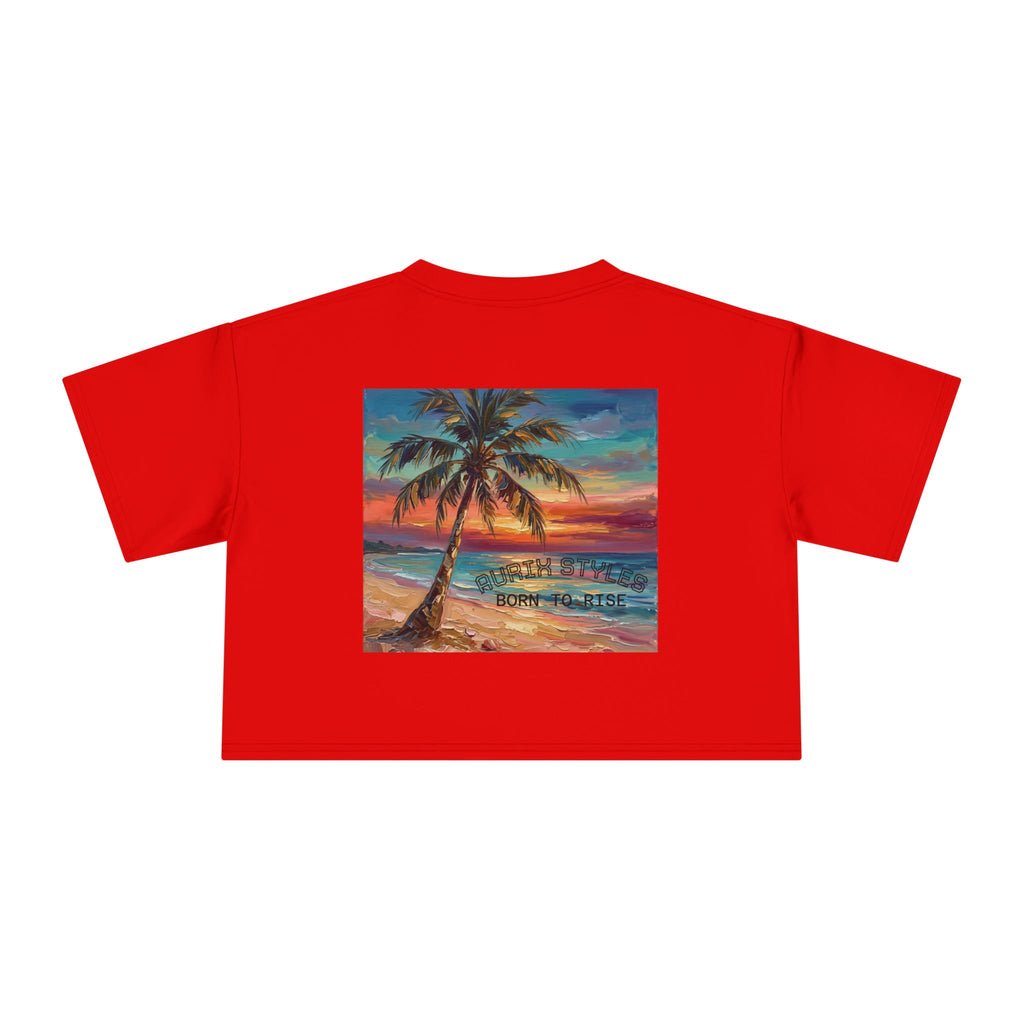 Tropical Islands- Women's Crop Tee